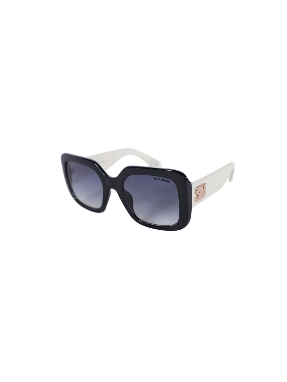 Steve Madden MARGIA Oversized Square Sunglasses - Black / White - NWT